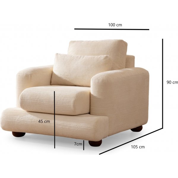 Fauteuil River - Beige Fauteuil River - Beige
