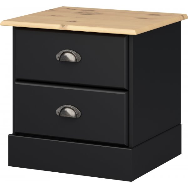 Nola sängbord - Svart/beige Nola sängbord - Svart/beige