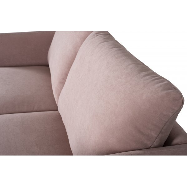 Kingsley 2,5-sits soffa i rosa sammet + Flckborttagare fr mbler