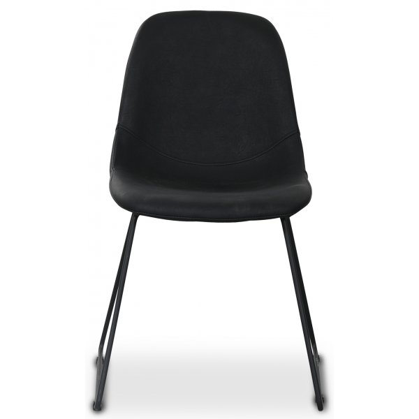 Atlantic sled stol i svart PU Atlantic sled stol i svart PU