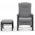 Fauteuil senior Astrid avec repose-pieds - Gris