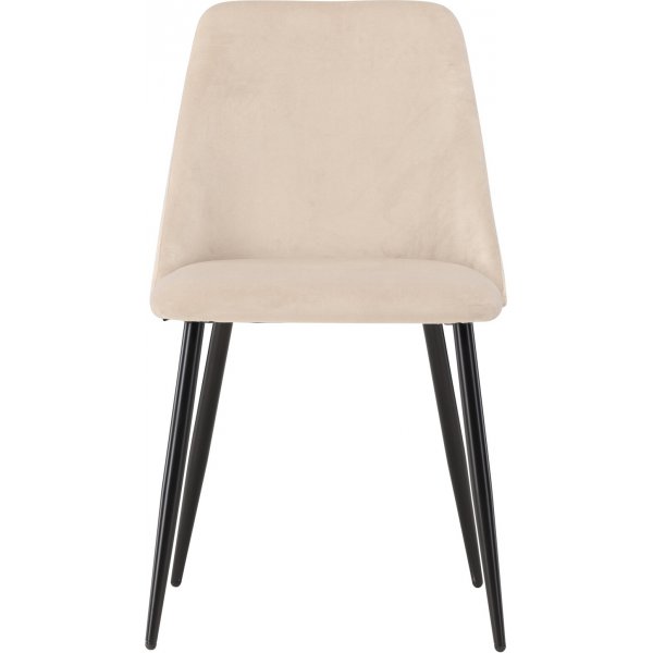 Night matstol - Beige sammet/svart Night matstol - Beige sammet/svart