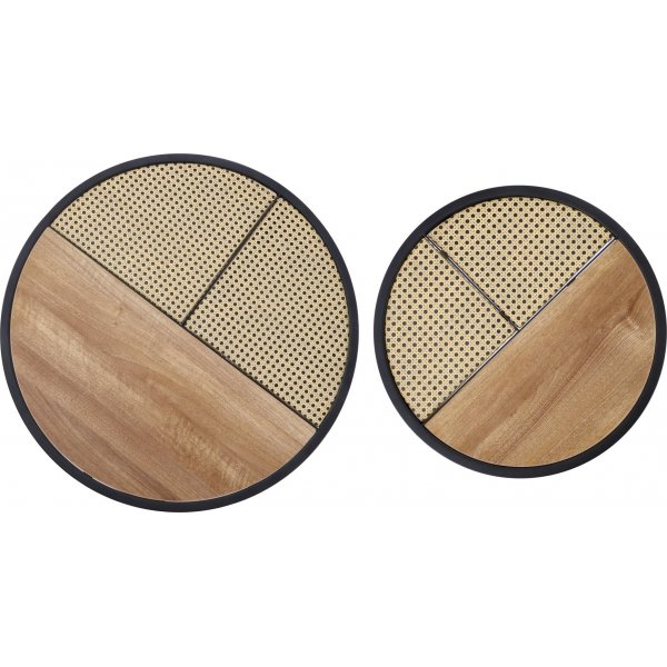 Garmina soffbord Ø50 cm - Beige/svart Garmina soffbord Ø50 cm - Beige/svart