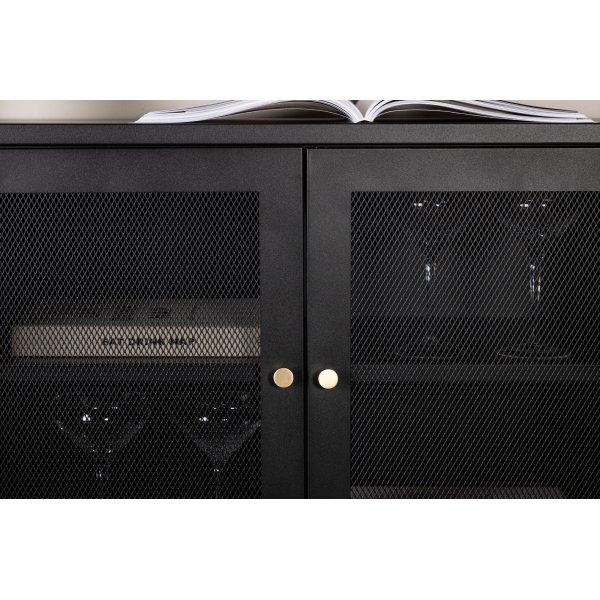 Buffet Trerike - Noir + Pieds de meubles Buffet Trerike - Noir + Pieds de meubles