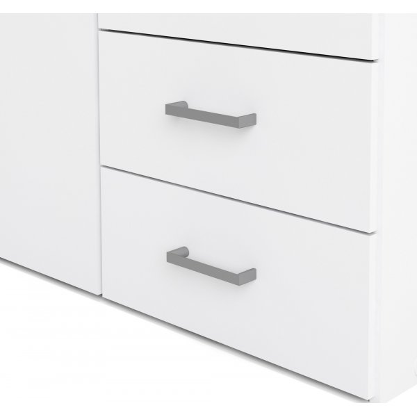 Armoire Space avec 2 portes et 3 tiroirs - Blanc Armoire Space avec 2 portes et 3 tiroirs - Blanc