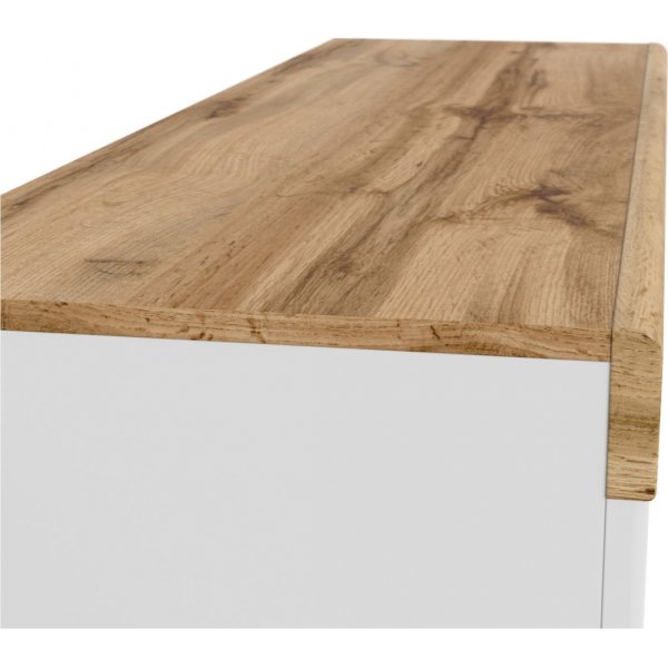 Table console Holten 106,2 x 40 cm - Blanc/chne