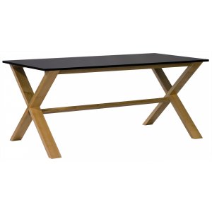 Artic matbord 180 cm i ek / svart