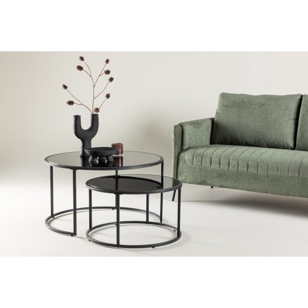 Twin soffbord Ø79/59,5 cm - Svart Twin soffbord Ø79/59,5 cm - Svart