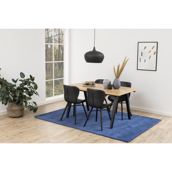 Chaise de salle  manger Batilda - PU noir