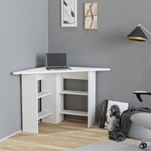 Corner hörnskrivbord 80x80 cm - Vit - Hörnskrivbord, Skrivbord, Kontorsmöbler