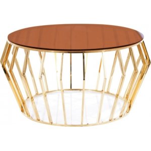 Table basse Ariana 80 cm - Ambre/or