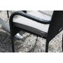 Scottsdale utematgrupp runt bord med 4 st stapelbara stolar - Gr/svart/vit
