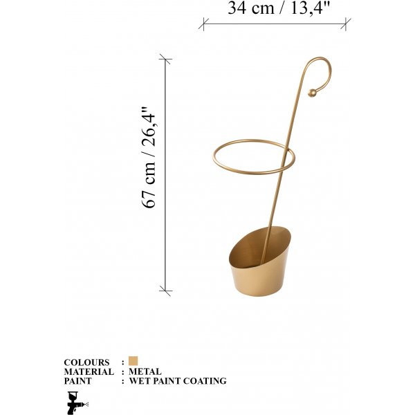 Semsi paraplyställ 5 - Guld Semsi paraplyställ 5 - Guld