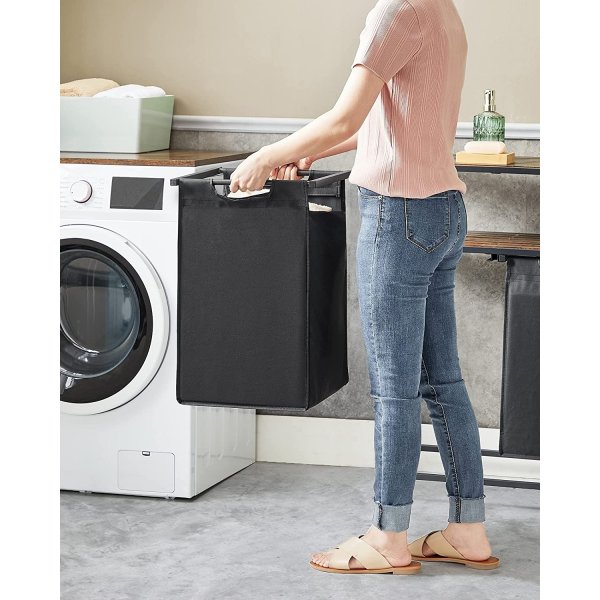 Panier à linge Ambrette Duo - Noir/marron Panier à linge Ambrette Duo - Noir/marron