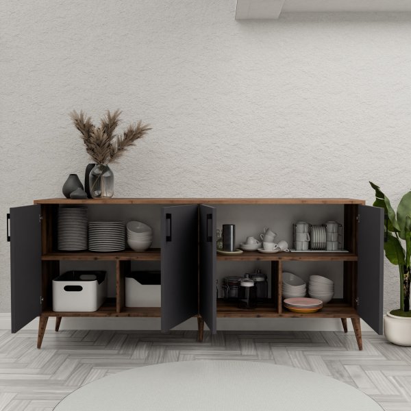 Buffet Hera - Noyer/anthracite