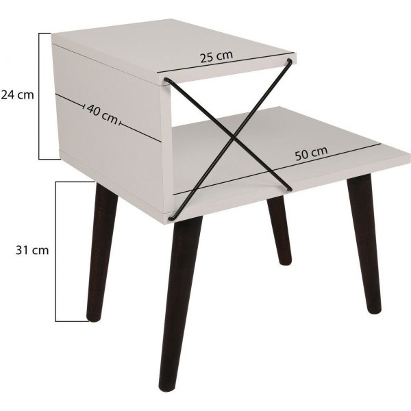 Kruis nachtkastje - Wit