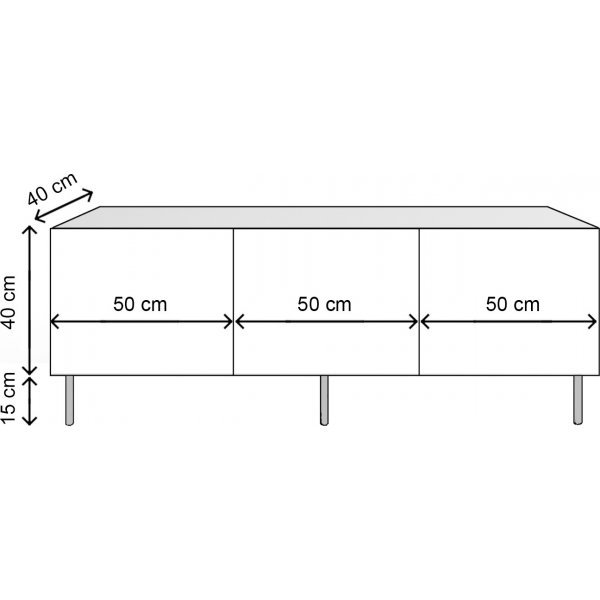 Meuble TV à capteur - Chêne/blanc Meuble TV à capteur - Chêne/blanc