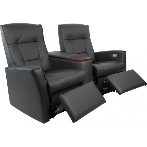 Hjellegjerde Ullstein elektrisk 2-sits biosoffa - Svart