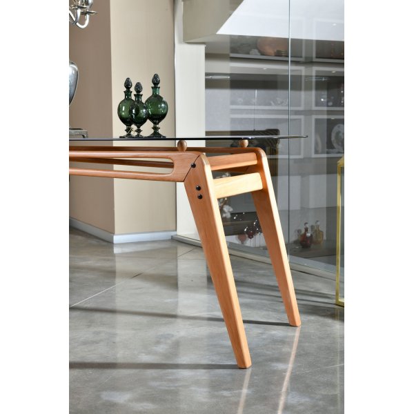 Palace matbord 160 cm - Ek/glas