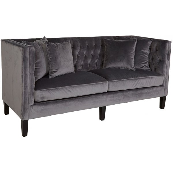 Fifth Avenue 3-sits soffa - Grå sammet Fifth Avenue 3-sits soffa - Grå sammet