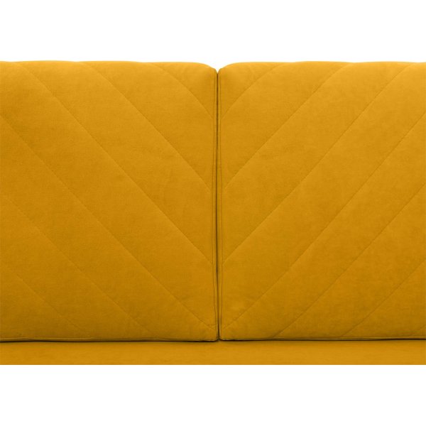 Logan 3-sits bäddsoffa - Gul Logan 3-sits bäddsoffa - Gul