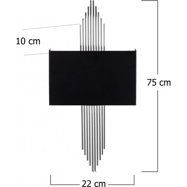 Harmonische wandlamp - Zwart/goud