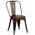 Chaise Industry en mtal avec assise en bois - empilable