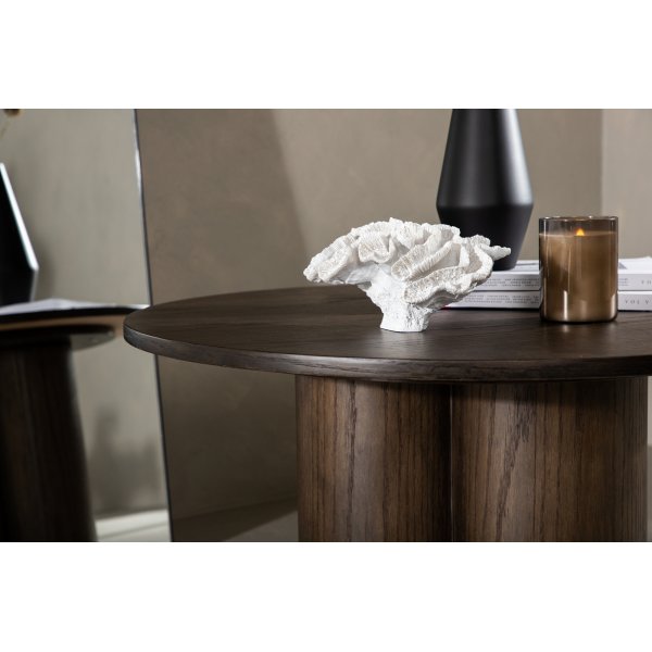 Table basse Ø80 cm en daim - Olivia Table basse Ø80 cm en daim - Olivia