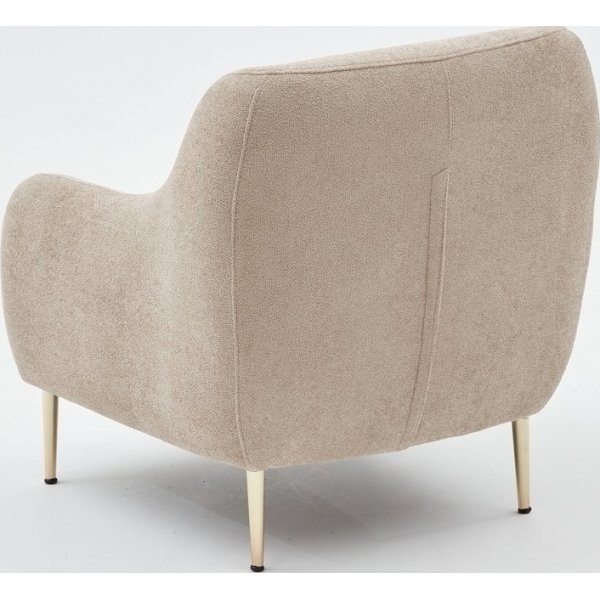 Fauteuil Simena - Beige/or Fauteuil Simena - Beige/or