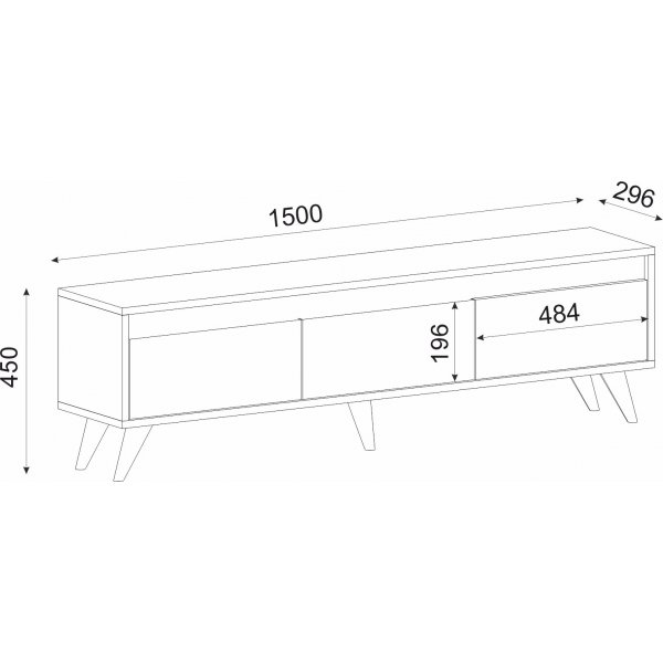 Century TV-bänk - Travertin/antracit Century TV-bänk - Travertin/antracit
