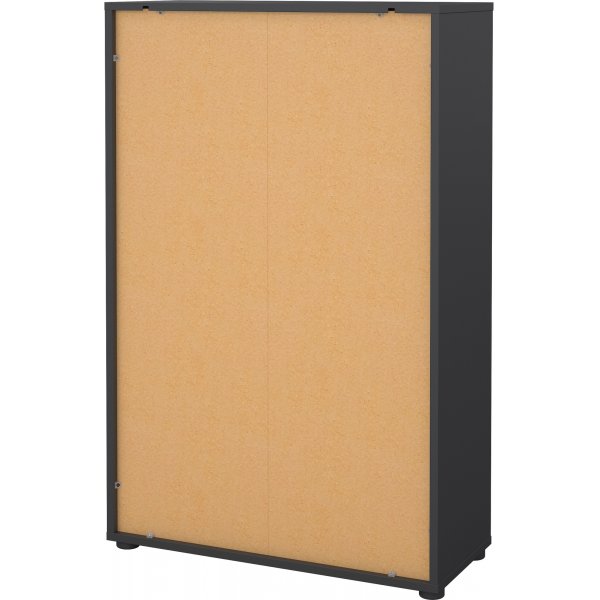 Bibliothèque basse avec portes Sign - Gris mat/hickory Bibliothèque basse avec portes Sign - Gris mat/hickory