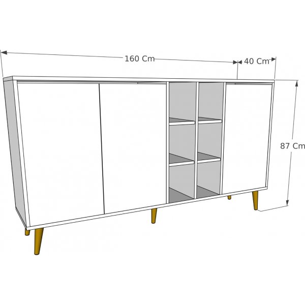 Buffet table - Chne/blanc