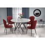Orcan runt matbord 140 cm - Gr marmor/svart