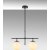 Rosy taklampa 10755 - Svart/vit