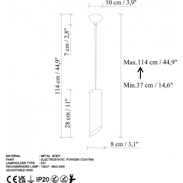 Plafonnier incliné - Vintage Plafonnier incliné - Vintage