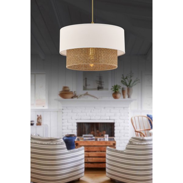 Echo taklampa - Beige/vit Echo taklampa - Beige/vit