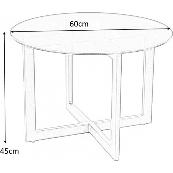Table basse Almeria Ø60 cm - Noir Table basse Almeria Ø60 cm - Noir