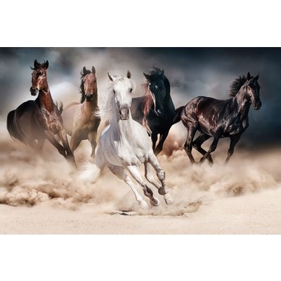 Glastavla Horses - 120x80 cm