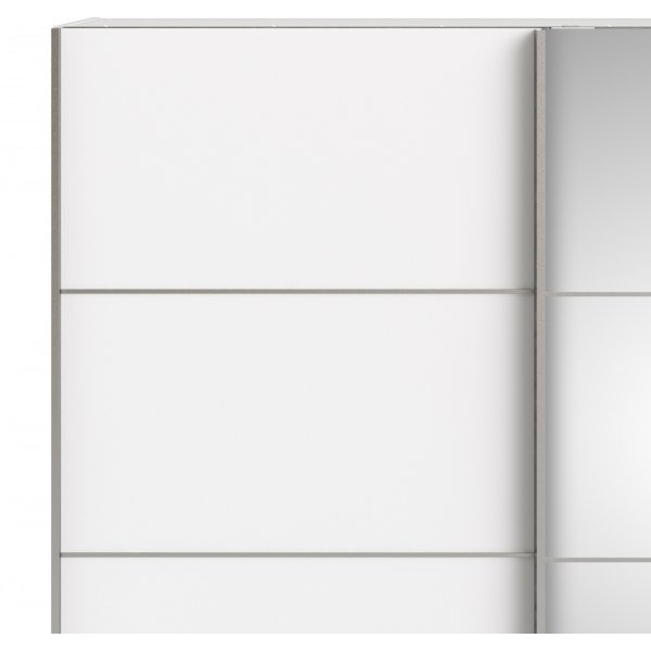 Armoire Vérone avec porte miroir - Blanc Armoire Vérone avec porte miroir - Blanc