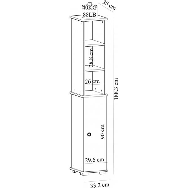 Armoire Niles - Blanc Armoire Niles - Blanc