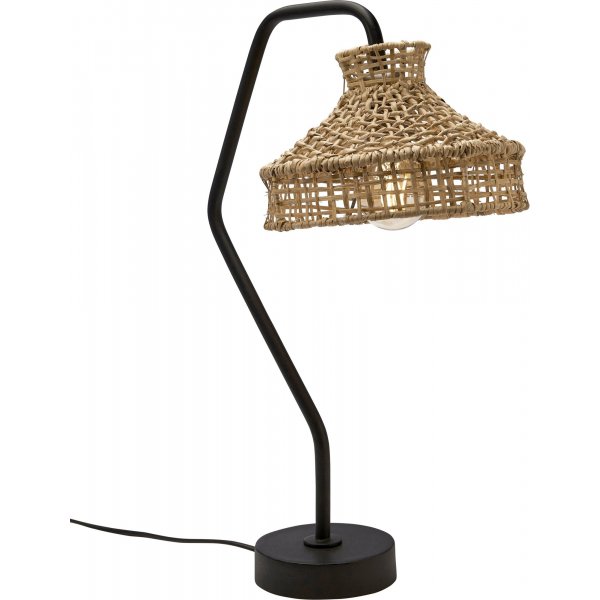 Lampe de table Loft - Rotin/noir - 22 cm Lampe de table Loft - Rotin/noir - 22 cm