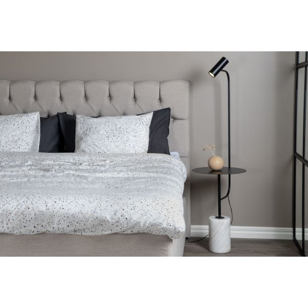 Malsta bordslampa - Vit marmor/svart Malsta bordslampa - Vit marmor/svart