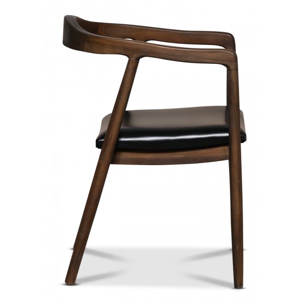 Bond karmstol - Teak / Svart PU Bond karmstol - Teak / Svart PU