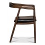 Bond karmstol - Teak / Svart PU