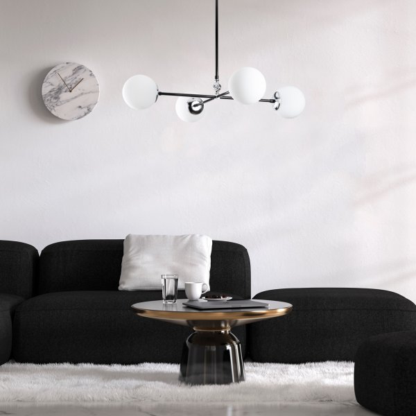 Plafonnier Lorea 1 - Noir/blanc