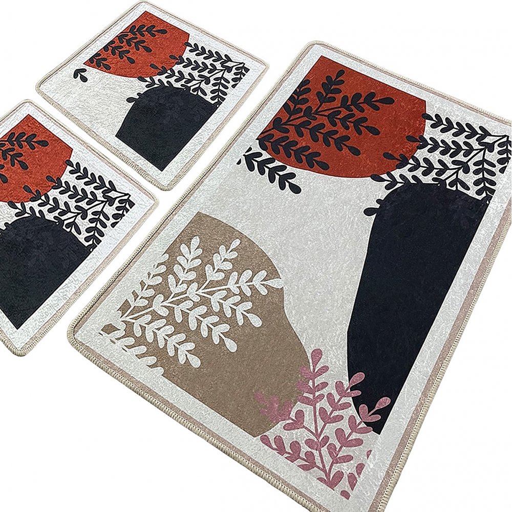 Noe badrumsmatta set (3 st) - 60 x 100 cm (1 st)/ 50 x 60 cm (2 st) - Badrumsmattor, Mattor