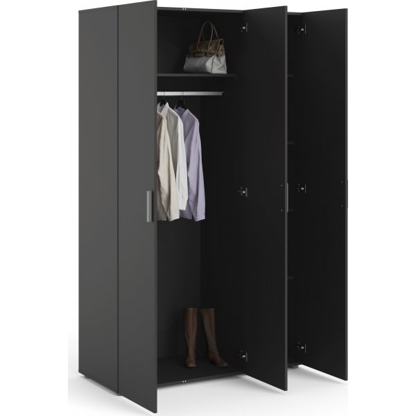 Armoire Pepe à 3 portes - Noir Armoire Pepe à 3 portes - Noir