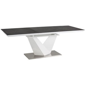 Taylor frlngningsbart matbord 85x140-200 cm - Vit/svart