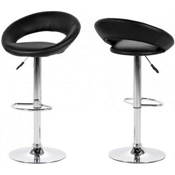 Plump barstol - Svart PU Plump barstol - Svart PU