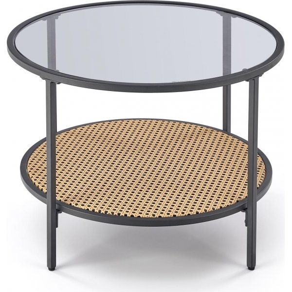 Table basse Dakota Ø60 cm - Noir/rotin Table basse Dakota Ø60 cm - Noir/rotin